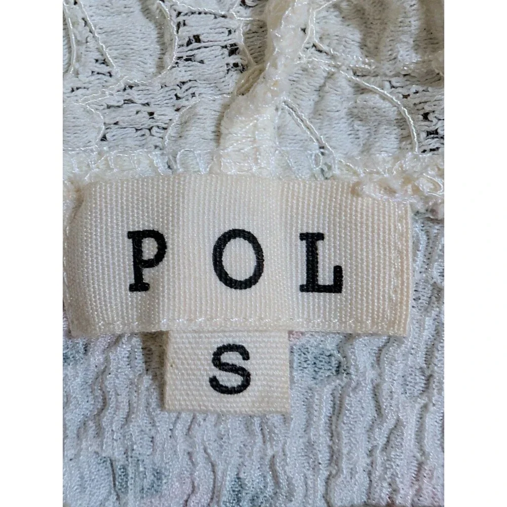 POL Floral Lace Hoodie S Jacket Boho Coquette Cottagecore Balloon Sleeve Shacket - Picture 6 of 14